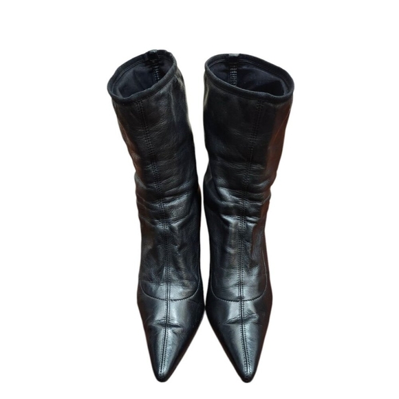 Gucci by Tom Ford S/S 2002 Bamboo Ankle Boots stretch leather bamboo heel bootie - Picture 7 of 15